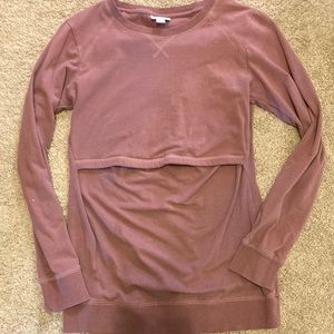 Boob nursing maternity sweater